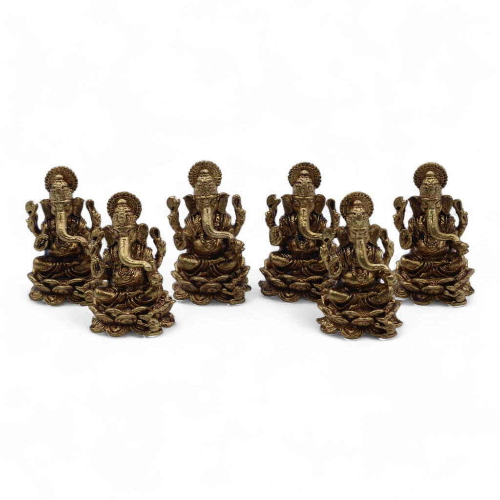Brass Miniature Gods - Ganesha (22gms)  - 37mm
