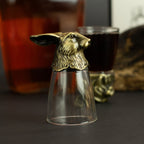 Gift Set of 12 Bottom Up Shot Glasses (25ml) - Forest & Mystical Creatures - Antique Bronze