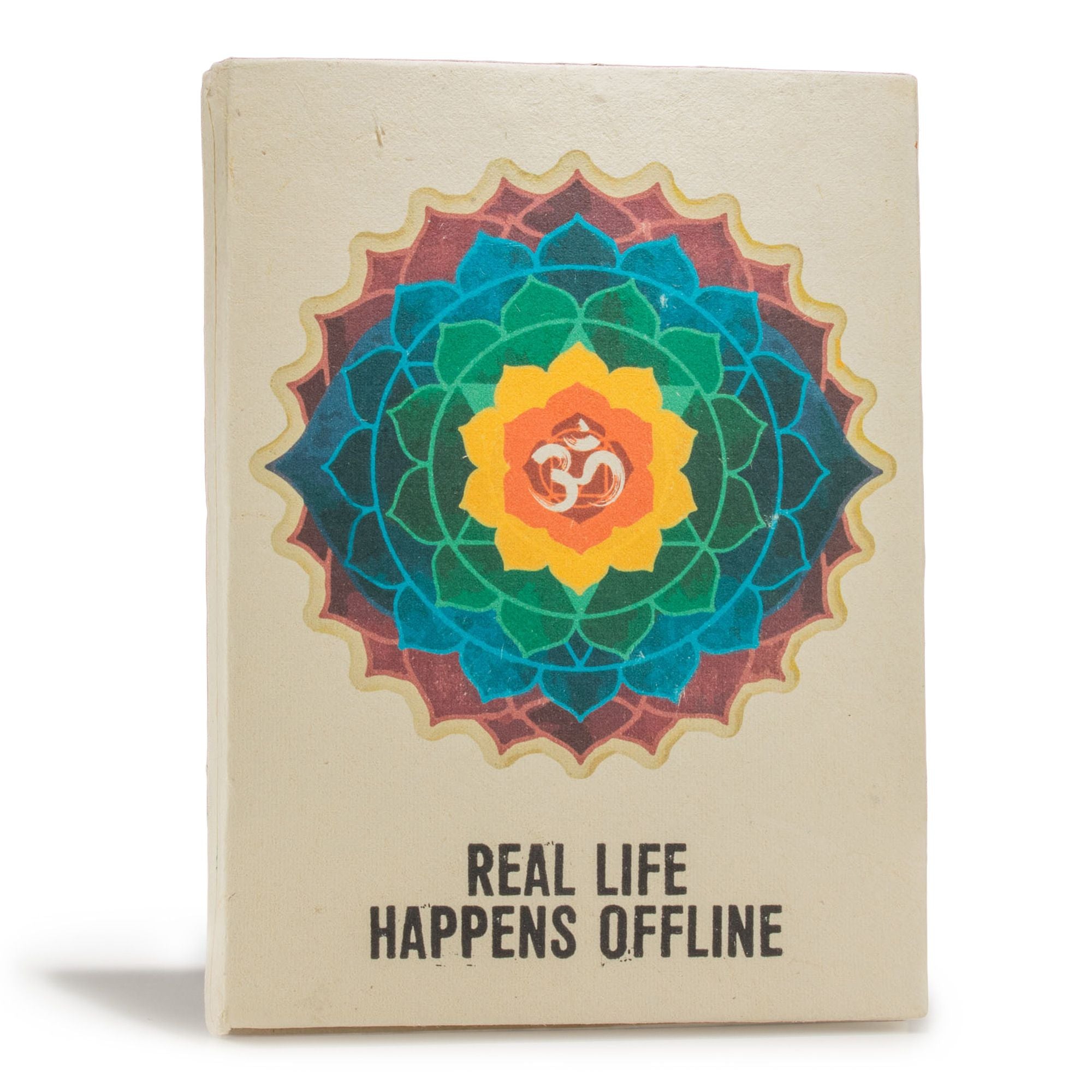 Lokta Inspiration Notebook – Real Life – Large (21x15cm) – 45 Leaves – Includes Bookmark