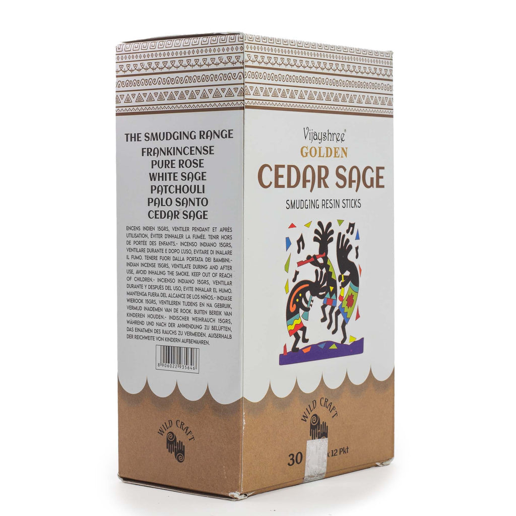 Golden Cedar Sage Smudging Resin Sticks – 30g