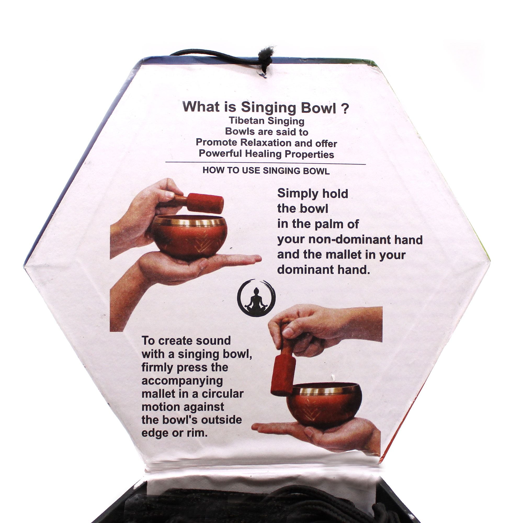 Yoga Moves Singing Bowl Set – White/Blue (10.7cm)