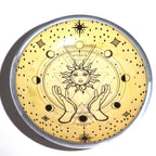 Triple Leg Enamelled Offering Plate - Hands & Sun