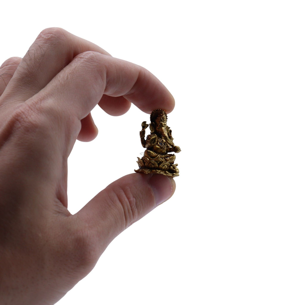 Brass Miniature Gods - Ganesha (12gms)  - 30mm