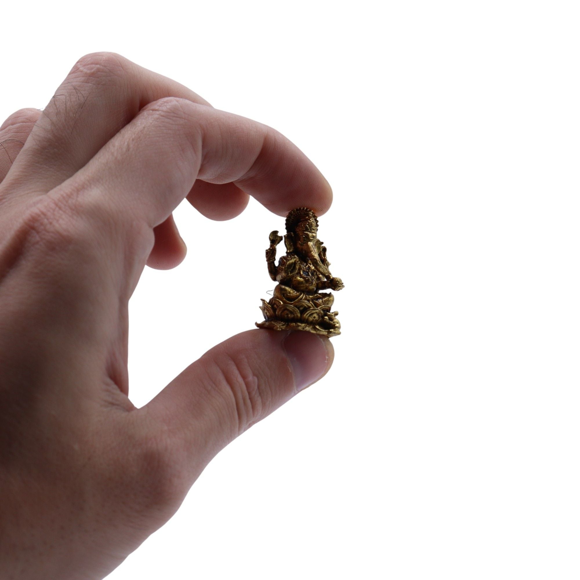Brass Miniature Gods - Ganesha (12gms)  - 30mm