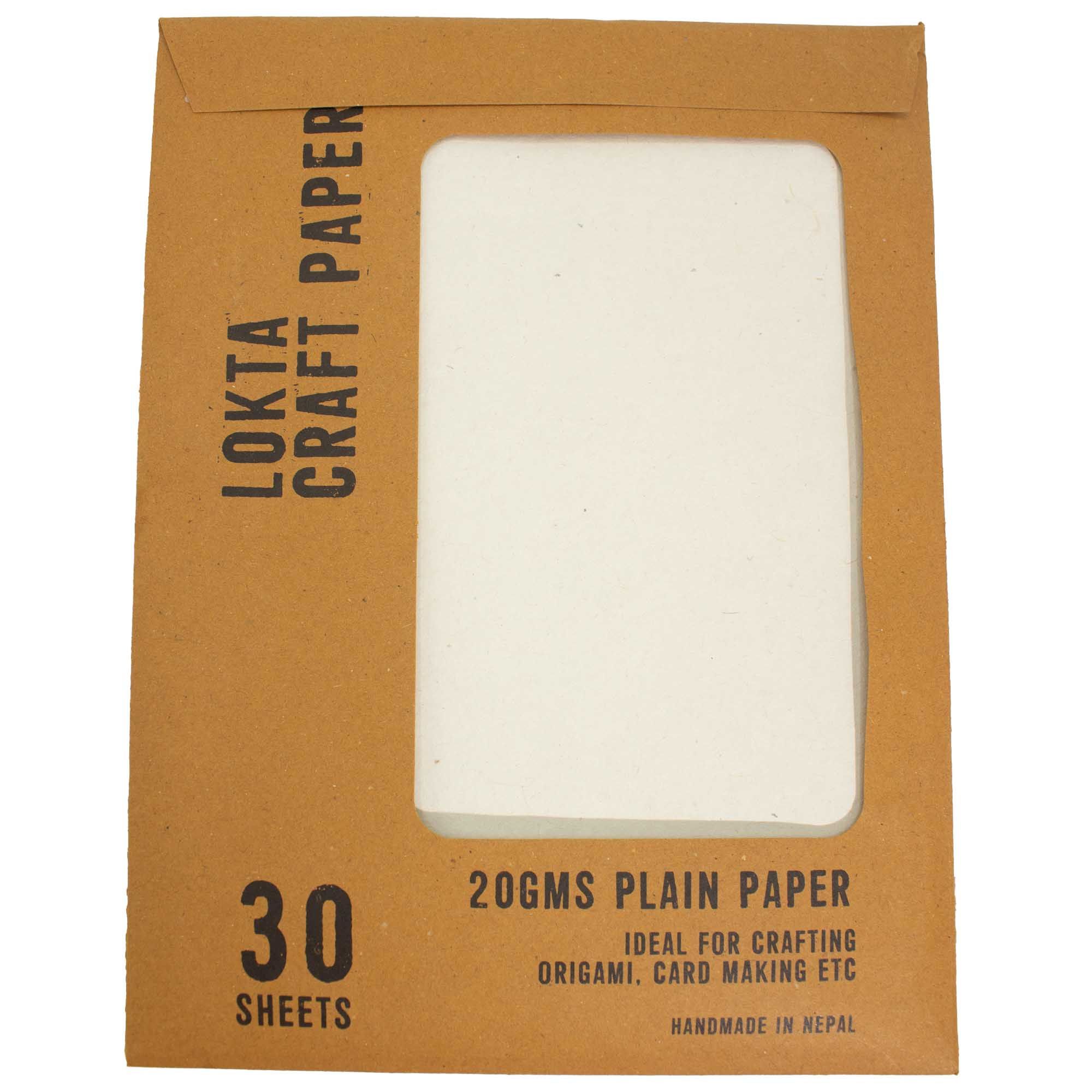 A4 - Lokta Craft Paper (30 sheet pack) - 20gms - Plain