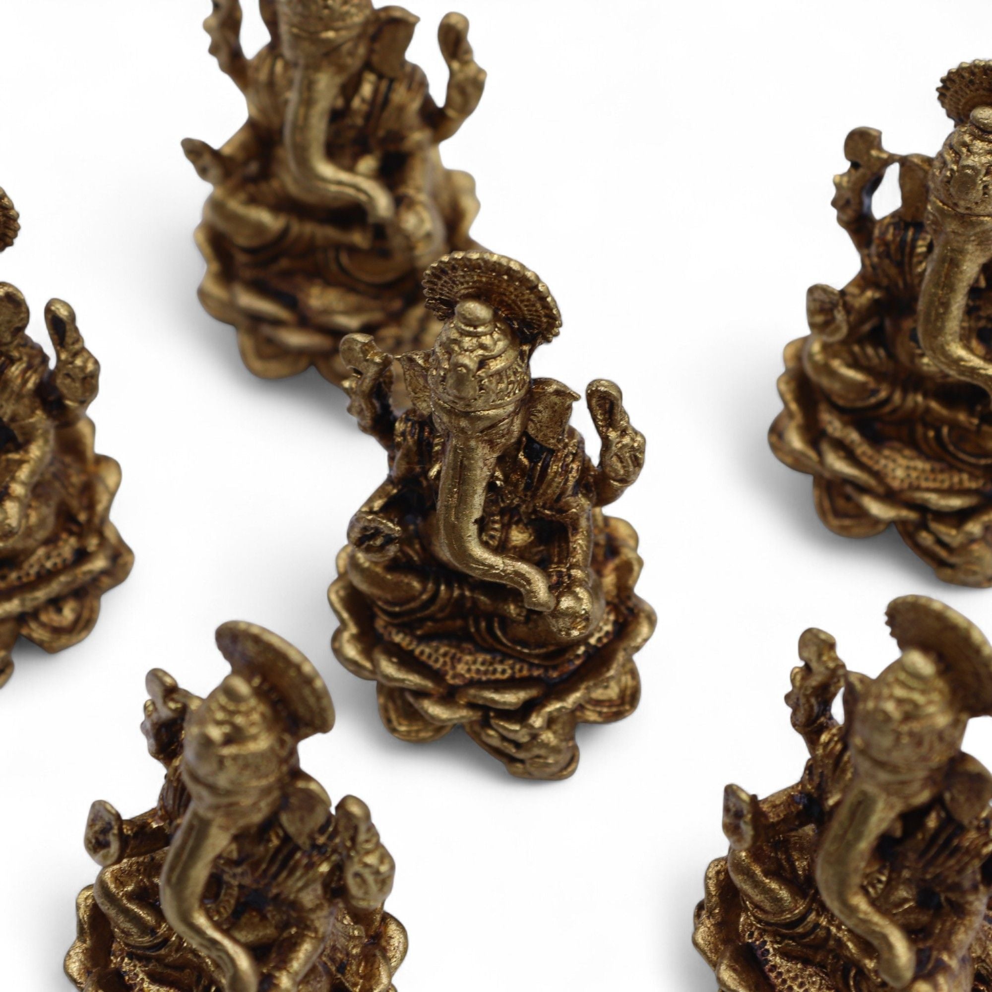 Brass Miniature Gods - Ganesha (22gms)  - 37mm