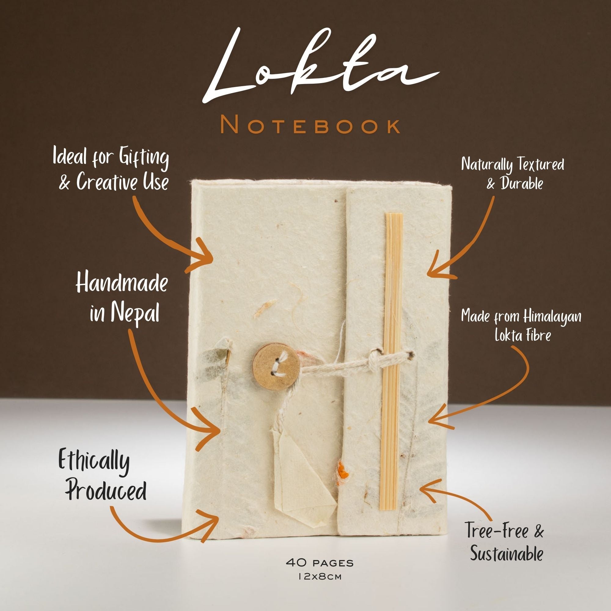 Lokta Mixed Flowers Notebook – Mini (12x8cm) – 40 Leaves