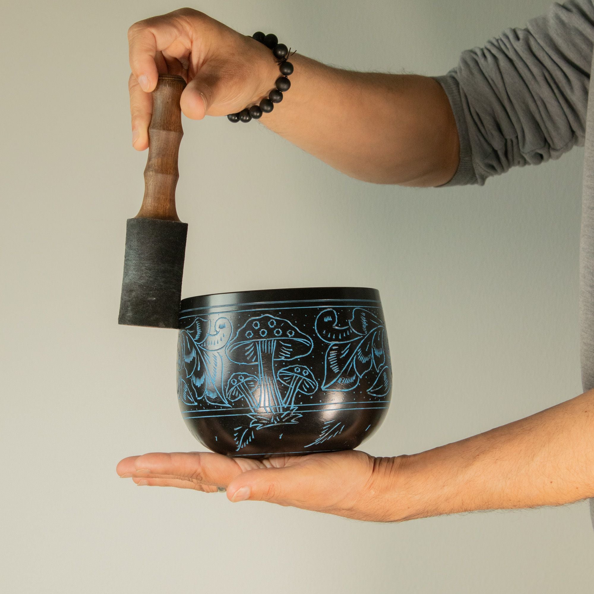Cauldron Singing Bowl - Magic Mushroom - Blue (15cm)