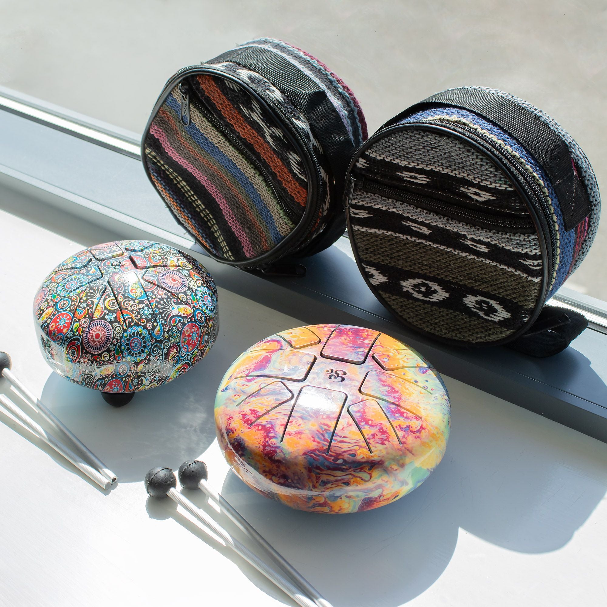 Small Hapi Drum Multi Coloured- 13x9cm