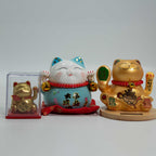 Mini Solar Powered Money Cat in Box - Black