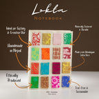 Lokta Mini Tiles Notebook – Medium (15x12cm) – 45 Leaves – Natural