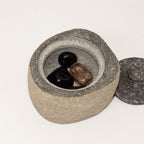 Natural Riverstone Grounding Pot - Small (aprox 9x7cm)