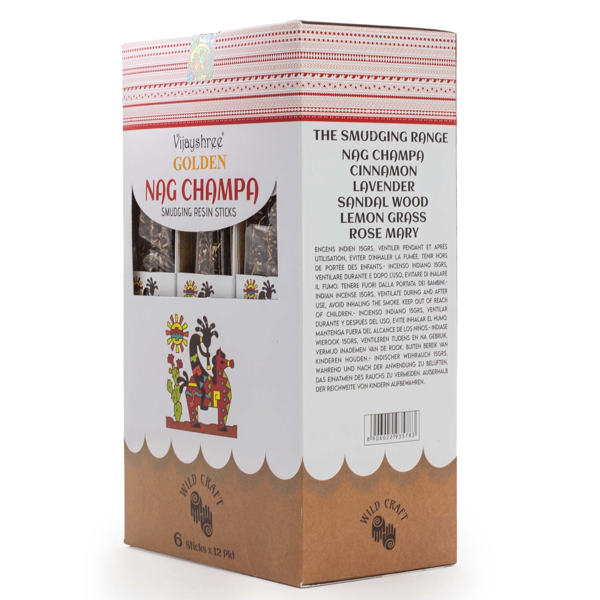 Golden Nag Champa Smudging Resin Sticks - 30g