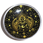 Triple Leg  Enamelled  Offering Plate - Gold Goddess on Black