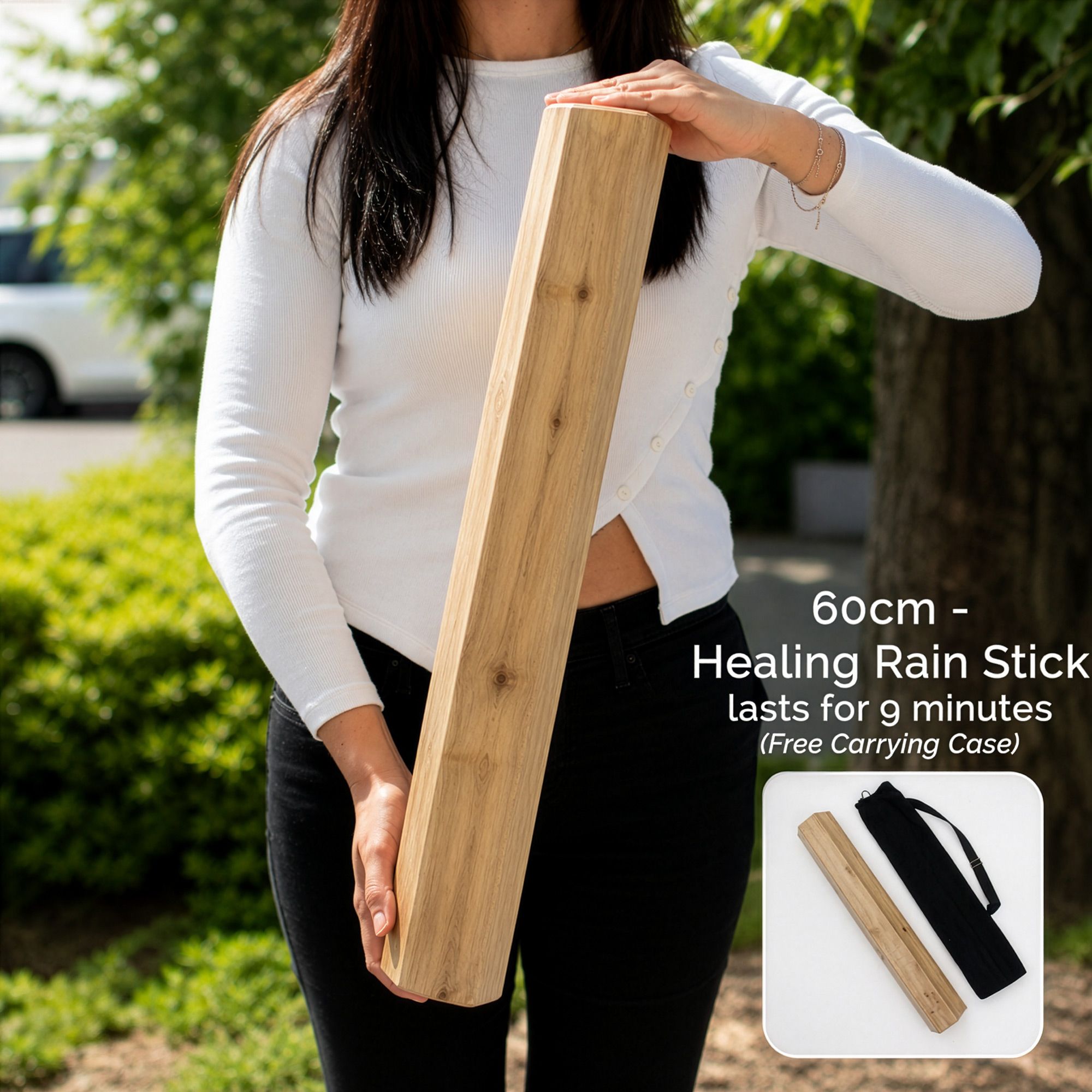 Manglid Wood Healing Rainstick - 60cm (9 minutes)