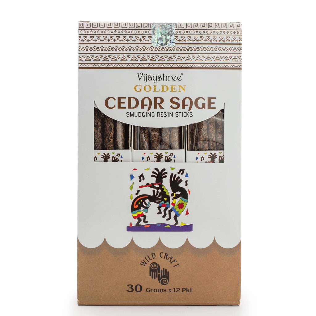 Golden Cedar Sage Smudging Resin Sticks – 30g