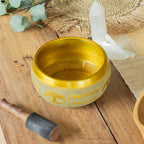 Large Aluminum Singing Bowl - Buddha Tree of Life - Copper Colour (19cm)