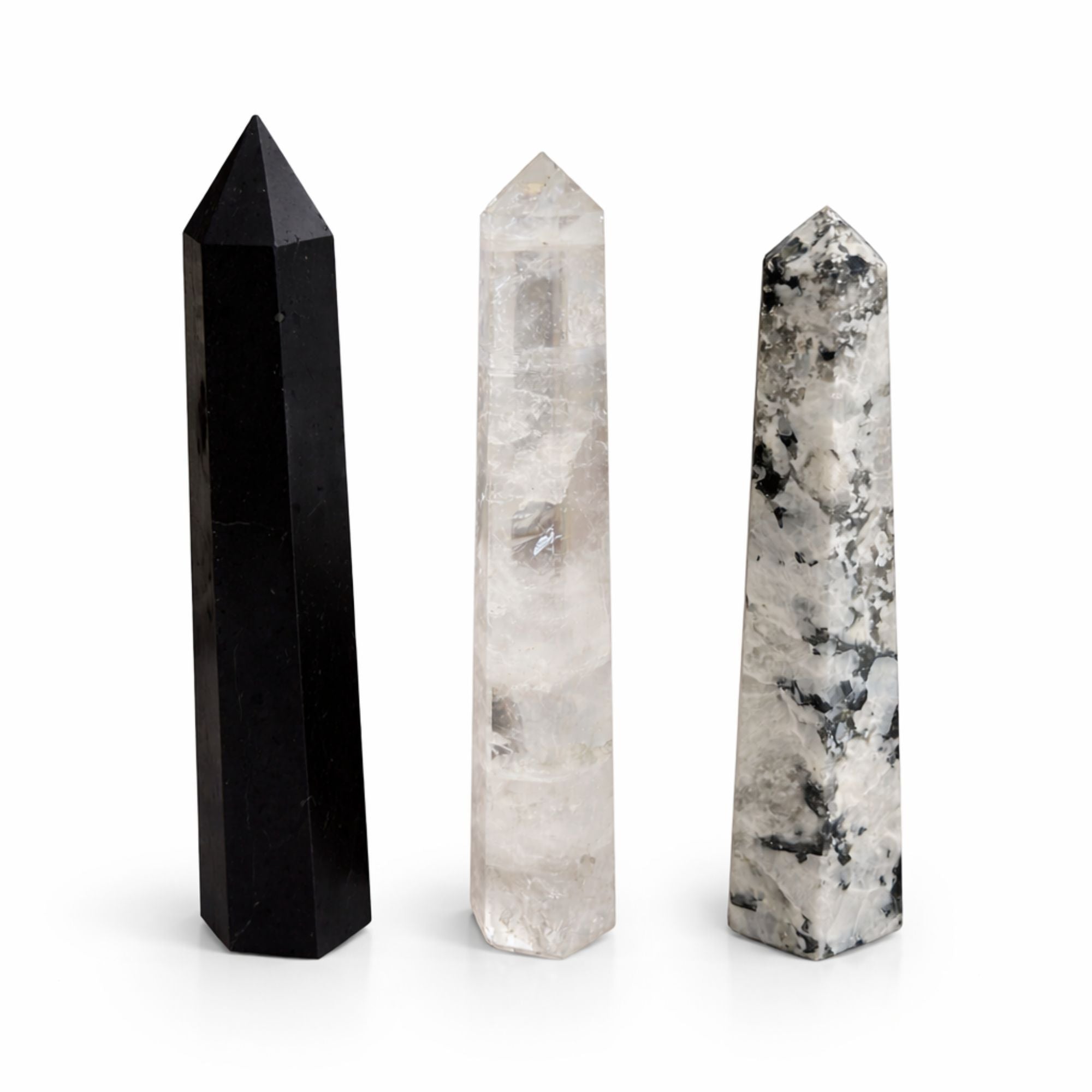 Gemstone Six Face Obelisk Point approx 17cm - Black Tourmaline