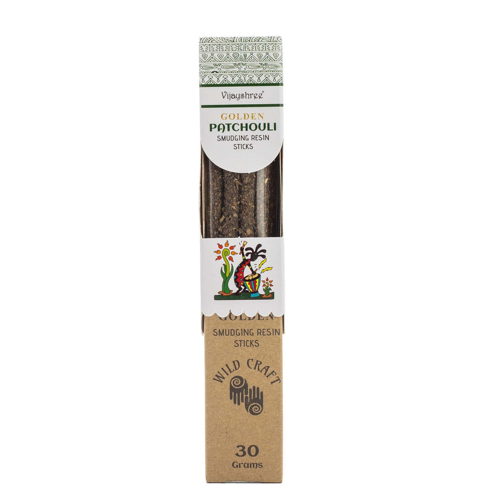 Golden Patchouli Smudging Resin Sticks – 30g