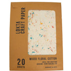 A4 - Lokta Craft Paper (20 sheet pack) - Mixed Floral Cotton