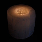 Selenite Cylinder Candle Holder - 8 cm