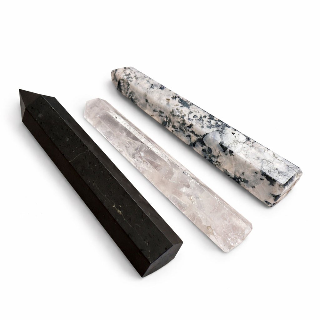 Gemstone Six Face Obelisk Point approx 17cm - Black Tourmaline