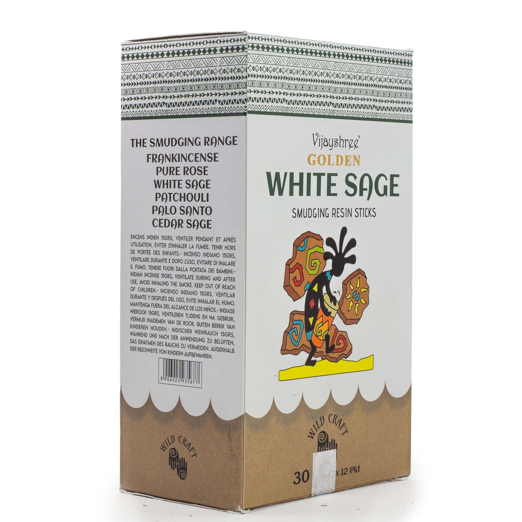 Golden White Sage Smudging Resin Sticks – 30g
