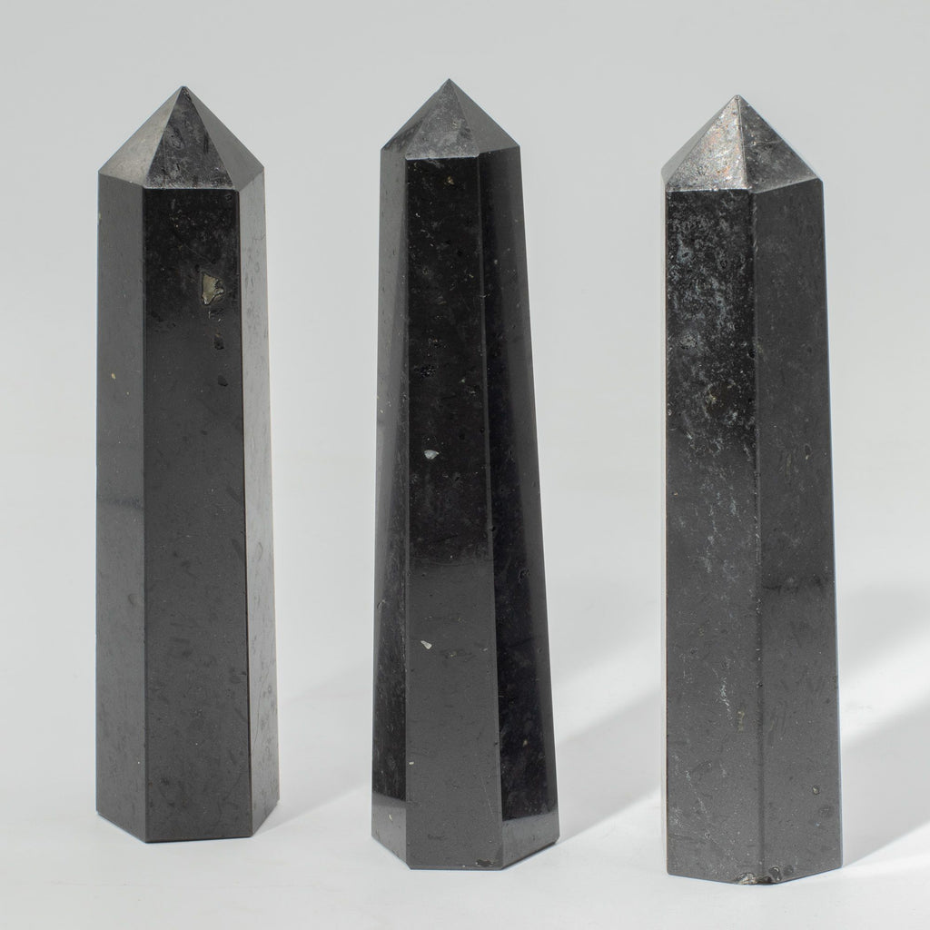 Gemstone Six Face Obelisk Point approx 17cm - Black Tourmaline