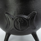 Extra Huge Cast Iron Cauldron with Triple Moon 23x18cm (at least 4kg)