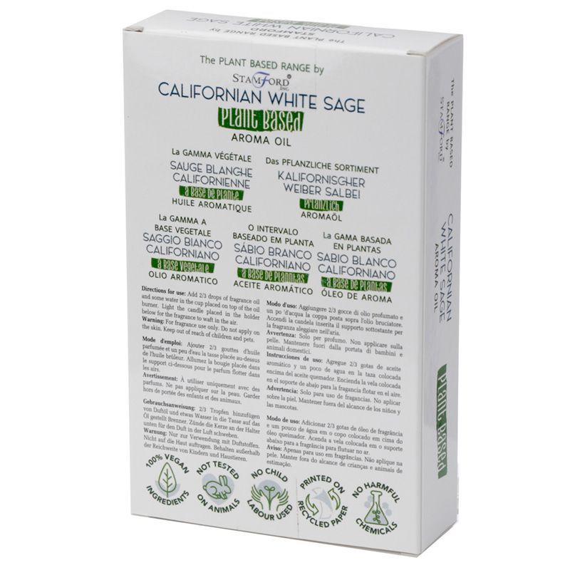 Plant Based Aroma Oil - Californian White Sage