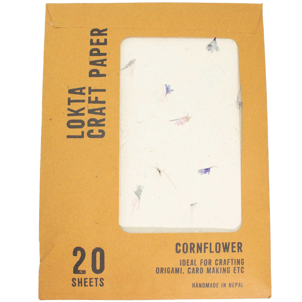 A4 - Lokta Craft Paper (20 sheet pack) - Cornflower