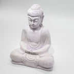 Meditation Buddha Lamp Lavender Crackle - Oval Stand