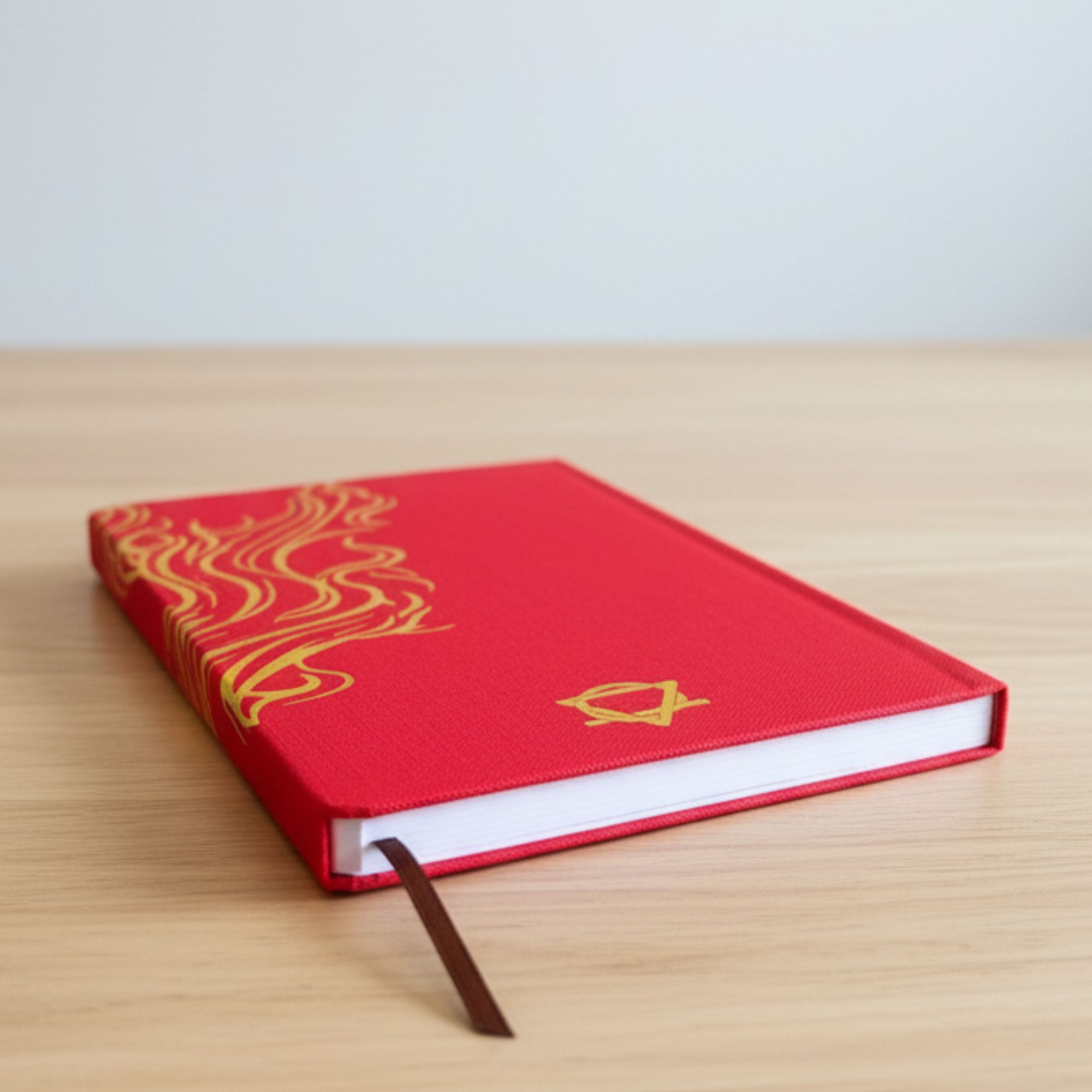 Red Wellness Journal - 120 pages - Golden Mandala and Lotus
