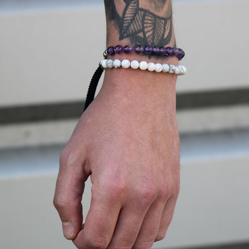 925 silfurhúðað gimsteinafléttað armband – hvítur Howlít