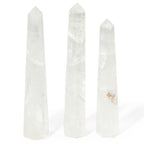 Gemstone Six Face Obelisk Poins approx 17cm - Rock Crystal
