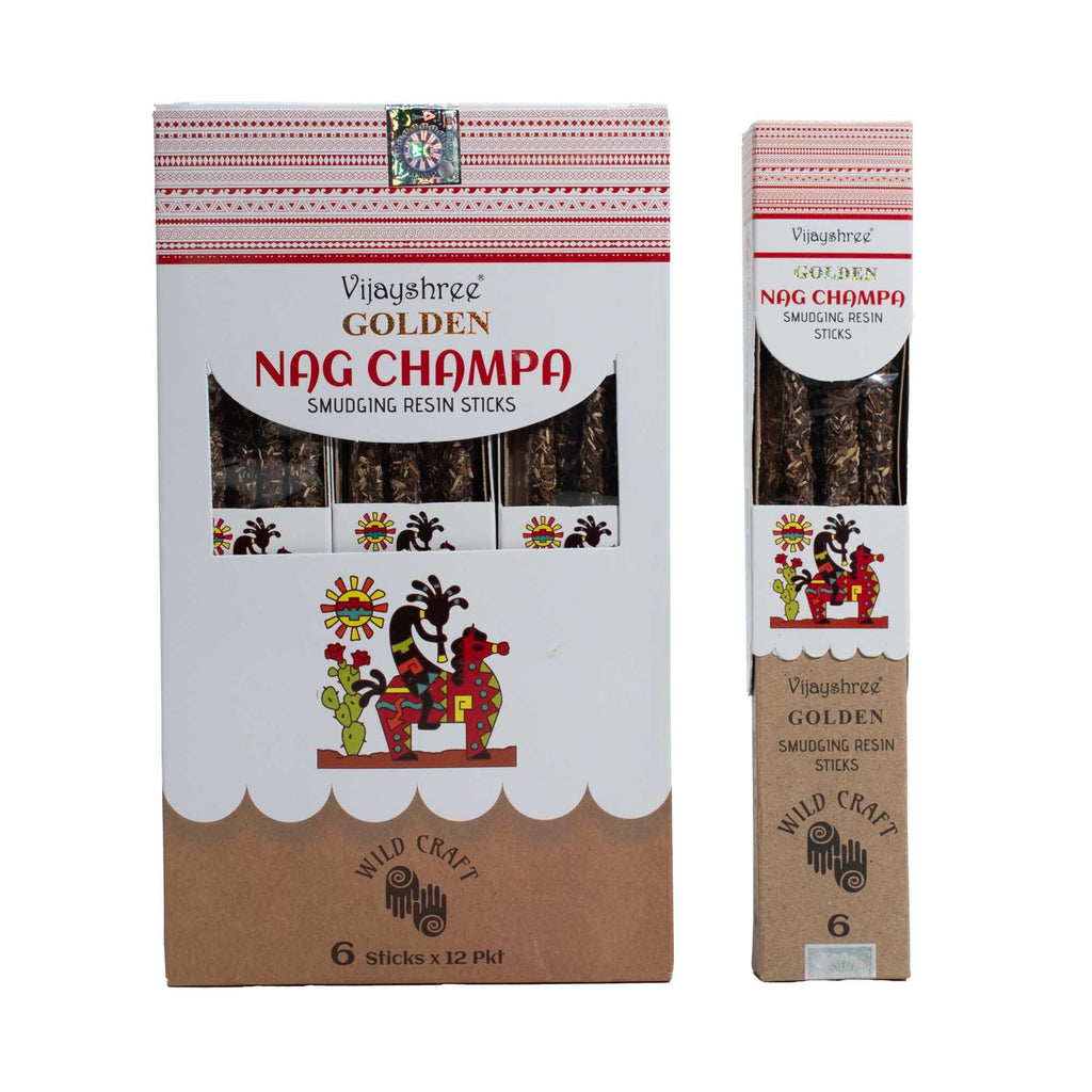 Golden Nag Champa Smudging Resin Sticks - 30g