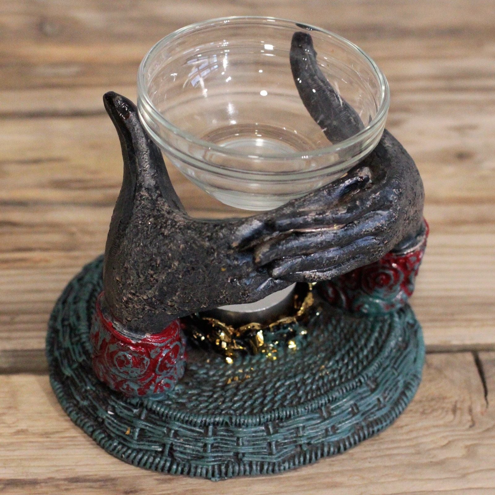 Antique Buddha - Om Hands Oil Burner