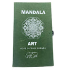 Rope Incense and Silver Plated Holder Set - Mandala Flower