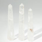 Gemstone Six Face Obelisk Poins approx 17cm - Rock Crystal