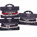 Gemstone Double Power Bracelets- Rock Quartz