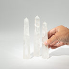 Gemstone Six Face Obelisk Poins approx 17cm - Rock Crystal