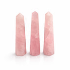 Gemstone Six Face Obelisk Point approx 11cm  - Rose Quartz