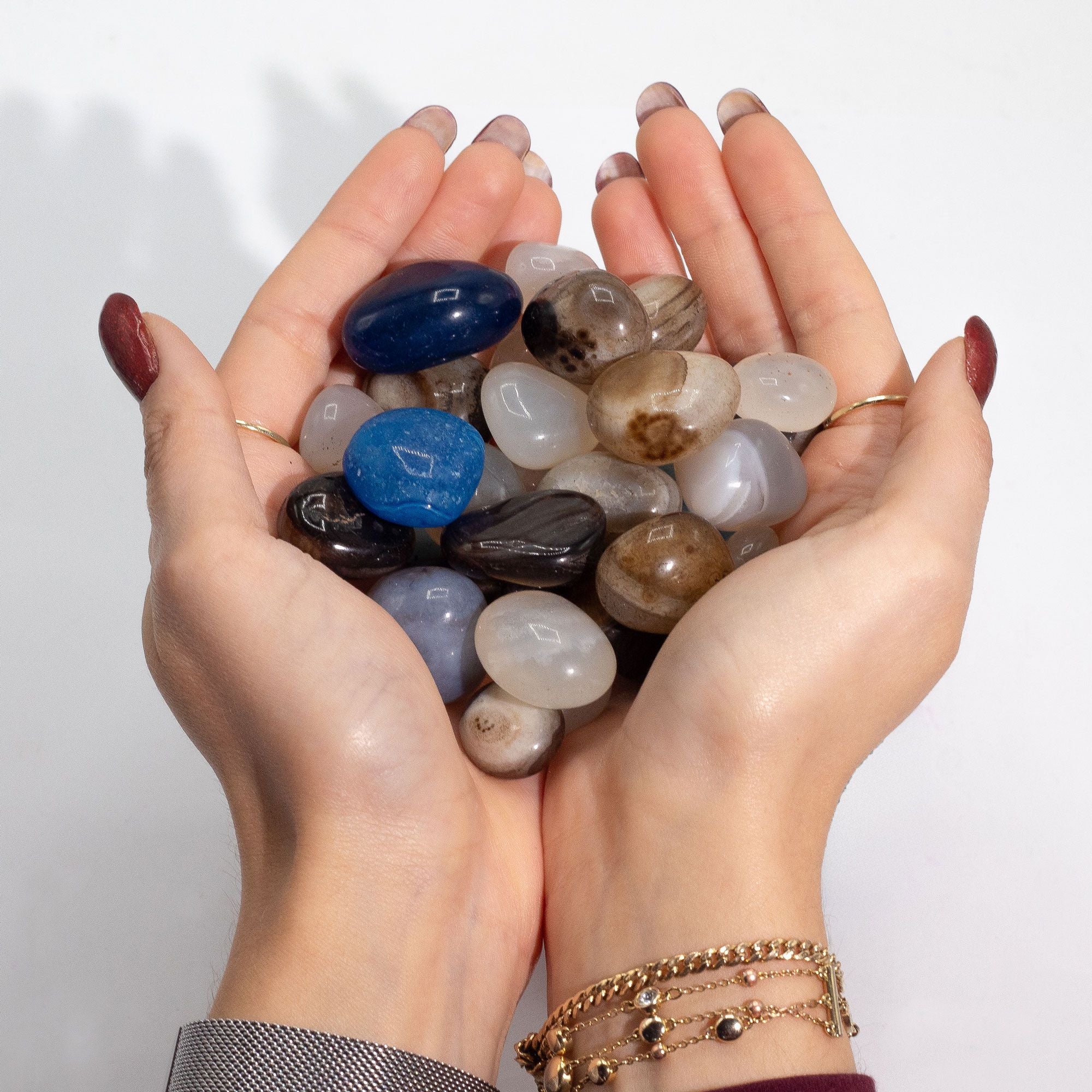 Bulk Mixed Agate - 1kg (aprox. 70 stones)