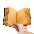 Fat Deckled Edge Leather Notebook – Every Day May Not Be Good (12.7 × 8.9 cm)