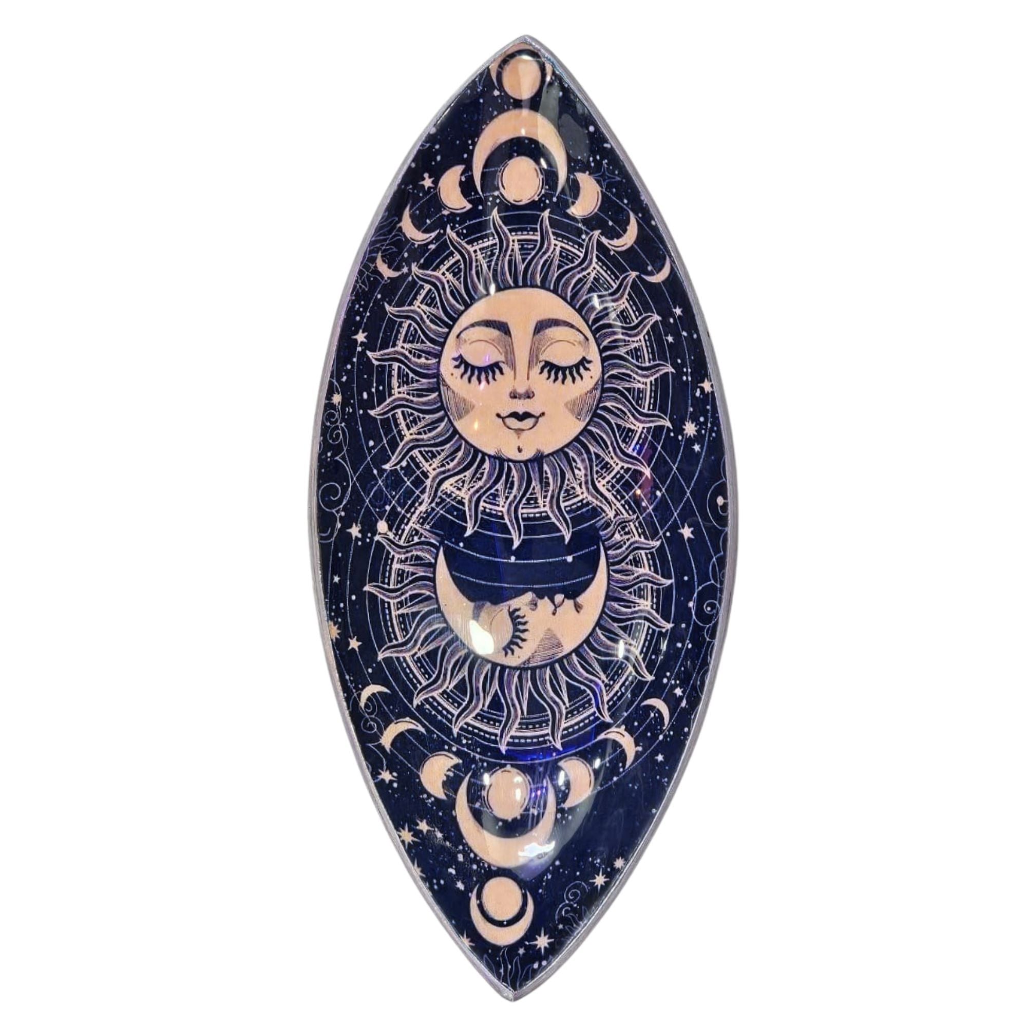 Enamel Incense Bowl - Aluminum - Pink Sun & Moon