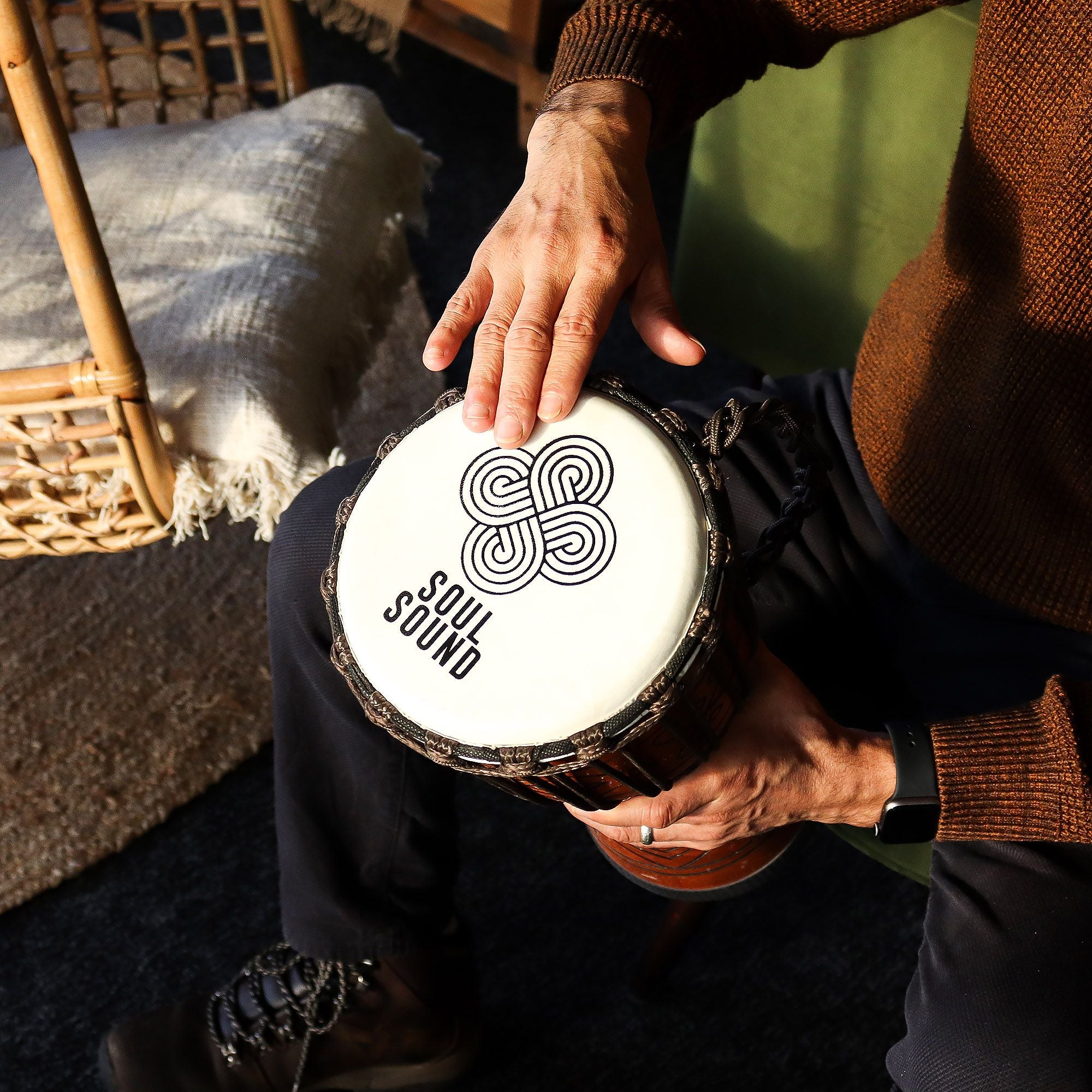 Medium Pro Djembe Drum - Soul Sound (low) - Medium 40cm (18cm Dia)