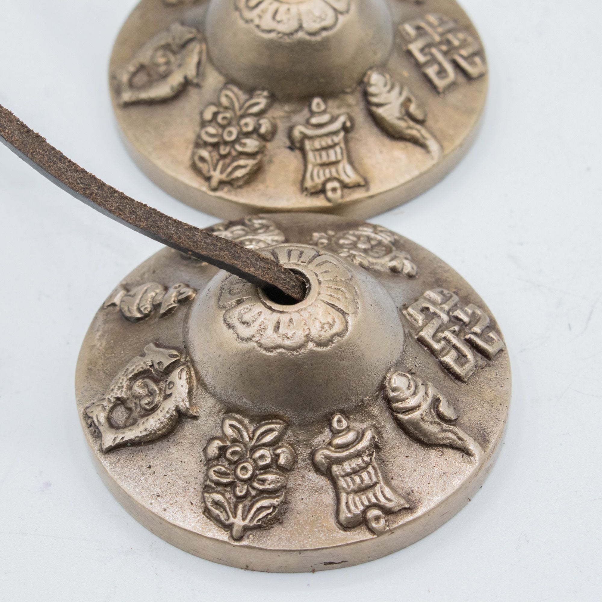 Premium Brass Tibetan Tingsha - Lucky Symbols - approx 6cm (155gm)