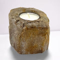 Petrified Wood Candle Holder - Single Low