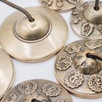 Premium Brass Tibetan Tingsha - Lucky Symbols - approx 6cm (155gm)