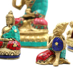Brass Buddha Figure - Lrg Head - 11.5 cm